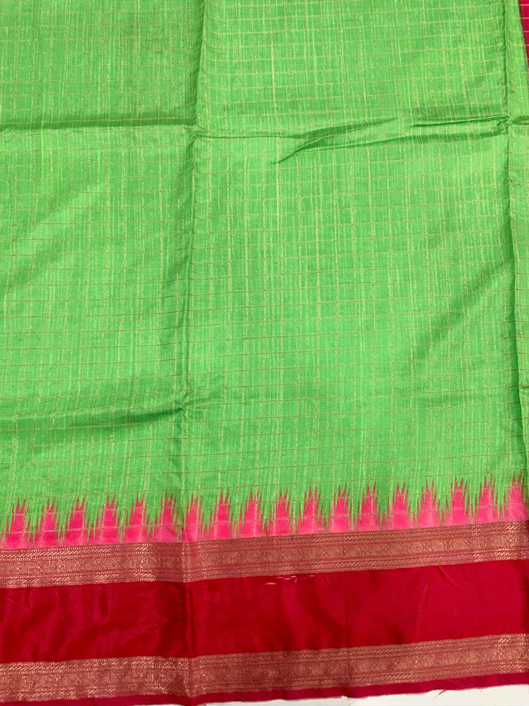 Heritage Soft Silk Satin Chex Saree by My Store