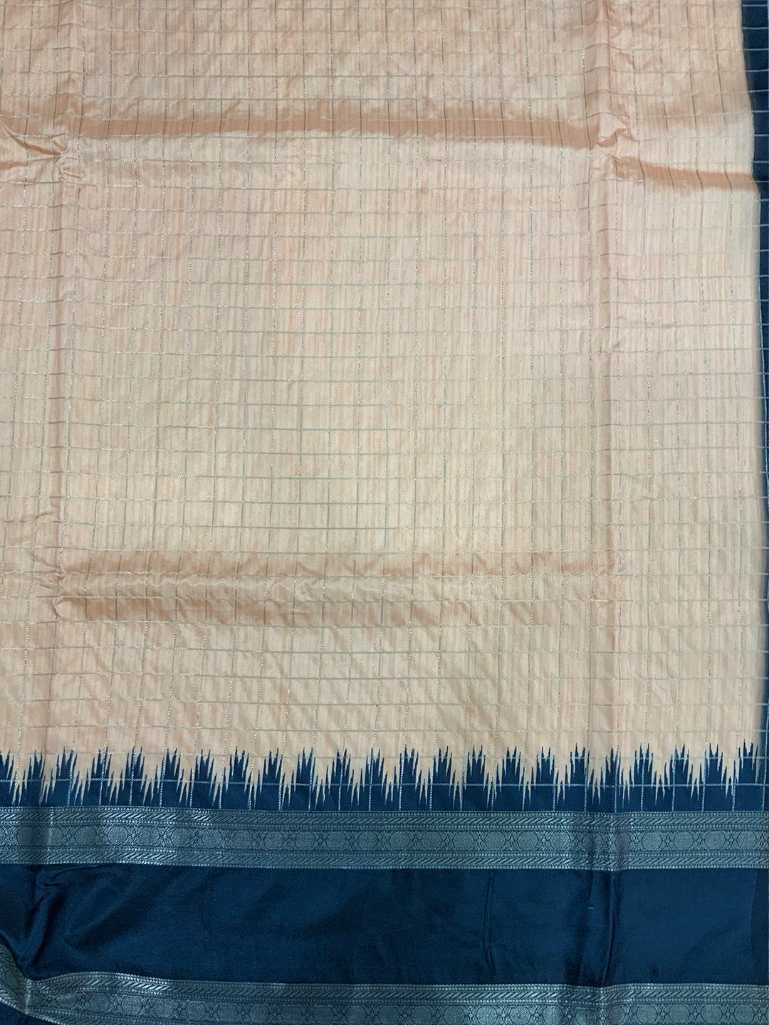 Graceful Soft Silk Satin Chex Saree by My Store