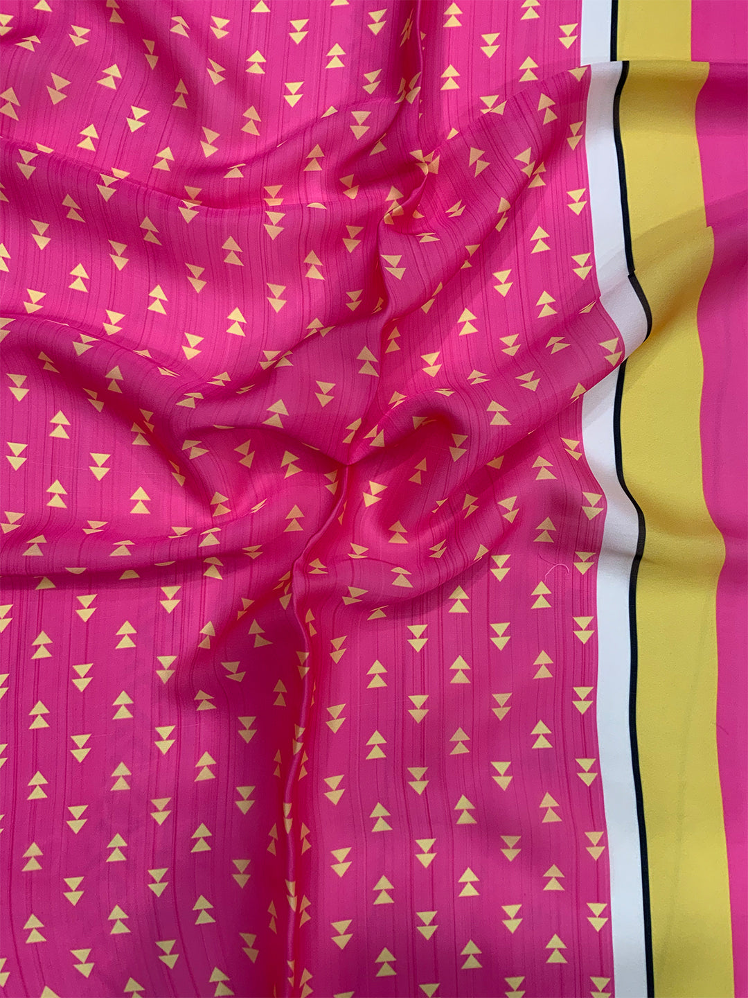 Pink Chinnon Trendy Digital Print Saree by My Store