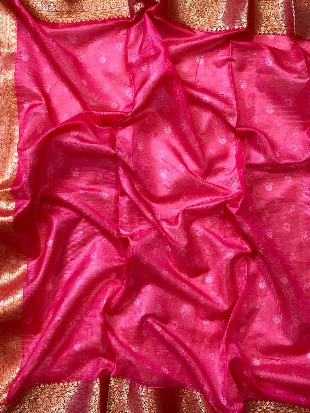 Peach Colour Digital Flower Print Kota Silk Saree by My Store