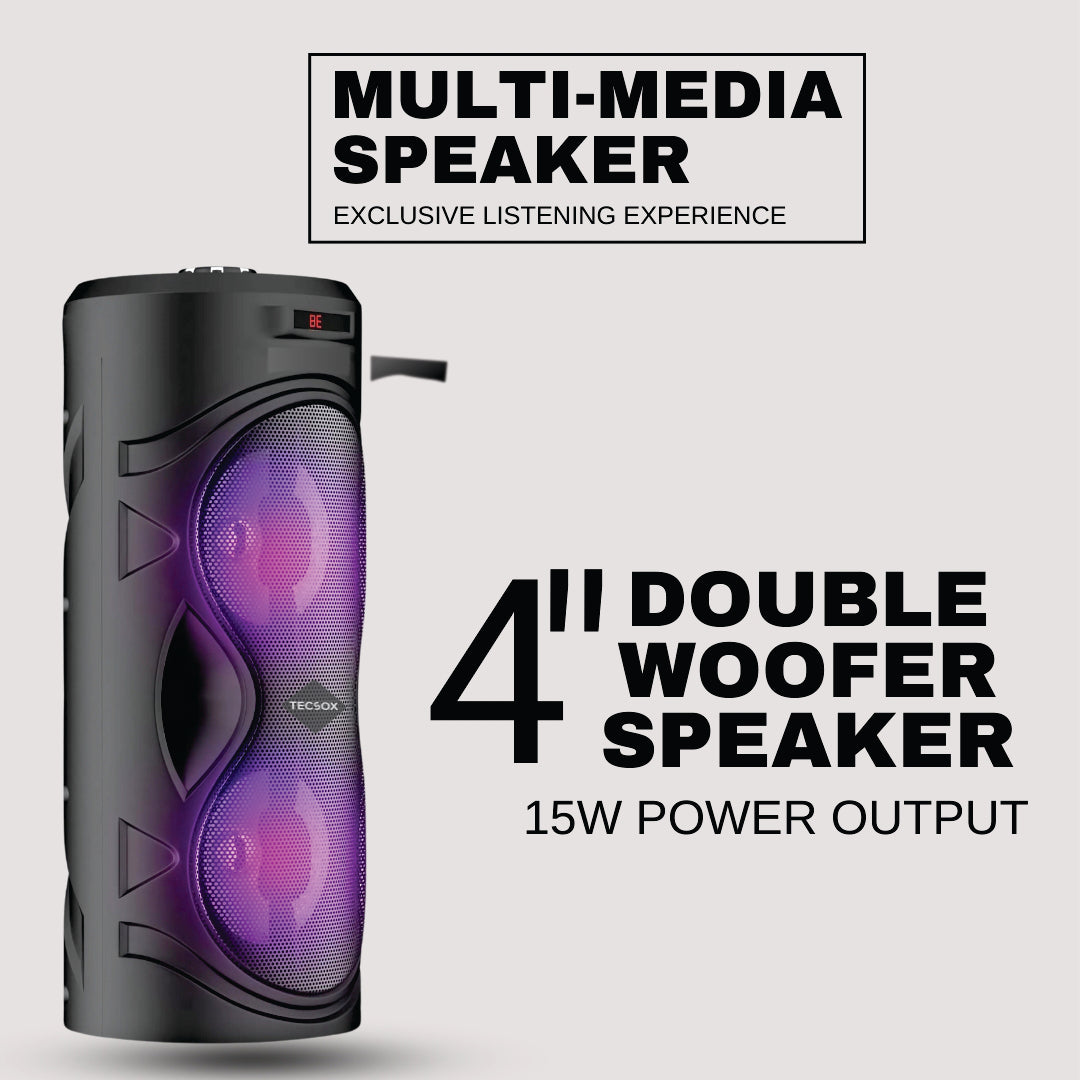 TecSox Rockstar | Speaker with 15watt & Powerful Bass