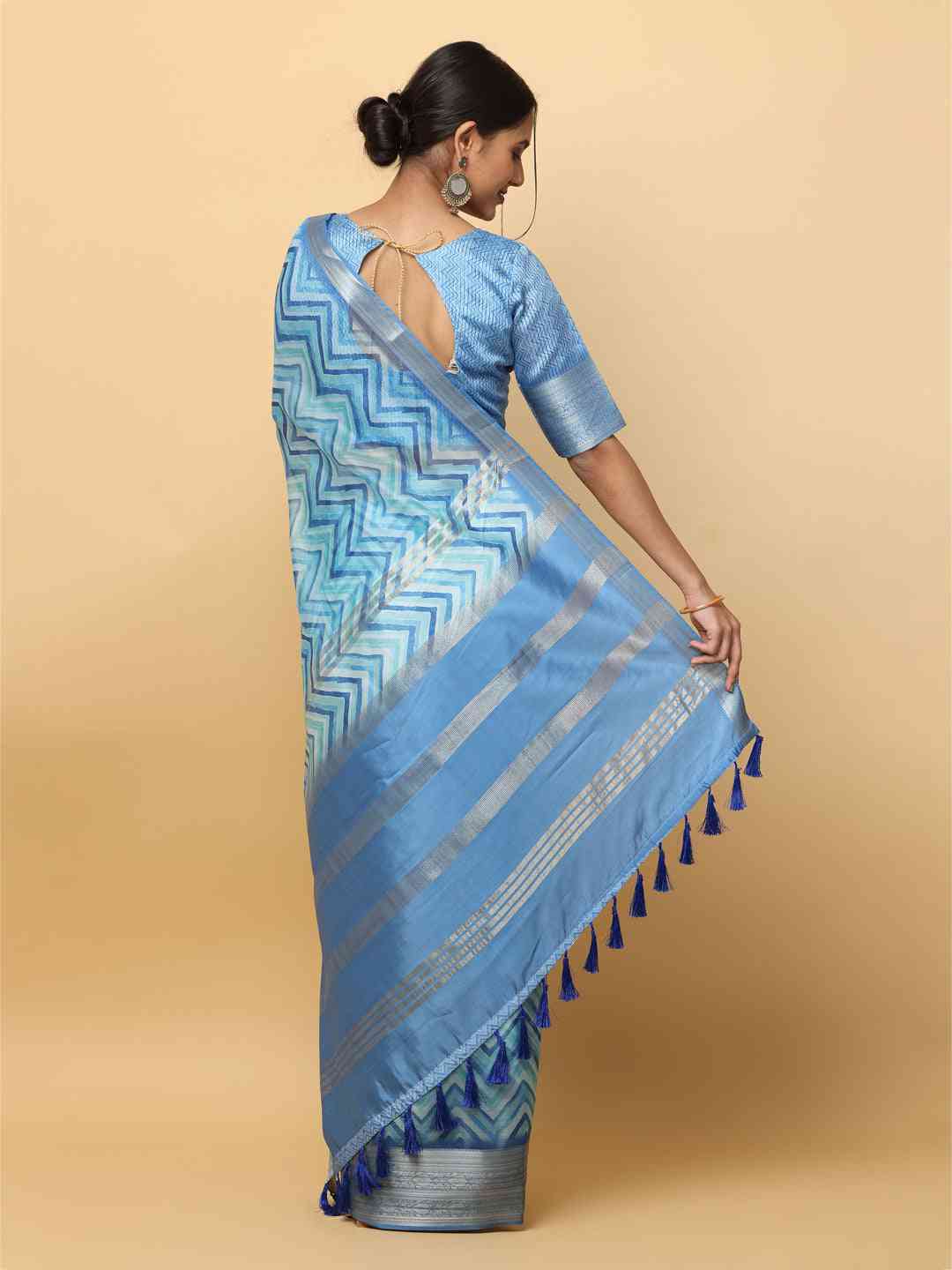 Soft Organza Digital Print Party Wear Saree by My Store