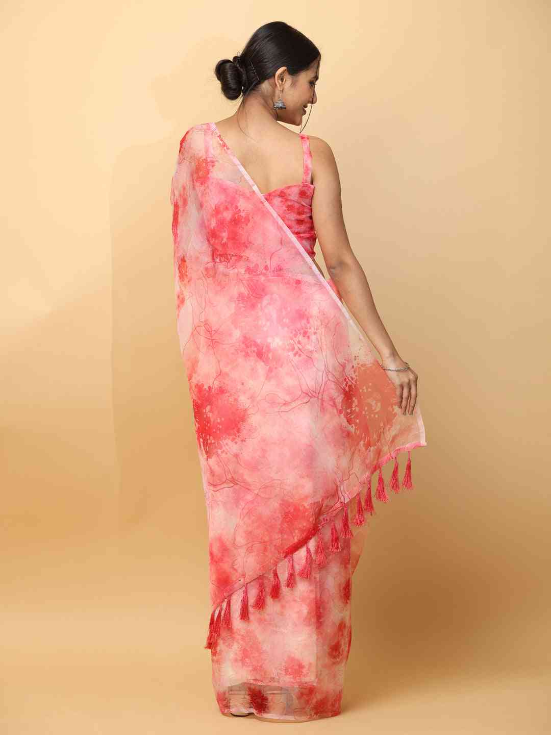 Soft Organza Digital Print Party Wear Saree by My Store