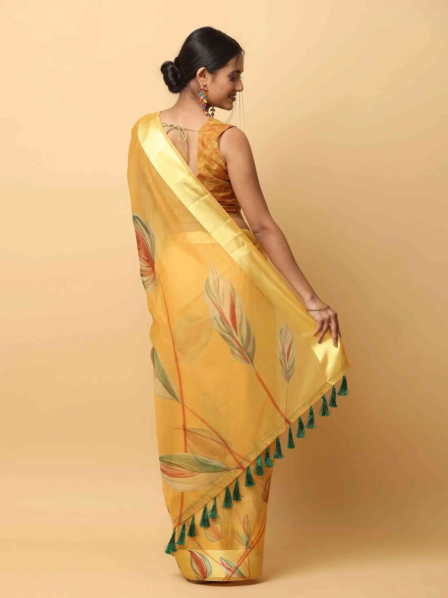Soft Organza Digital Print Party Wear Saree by My Store