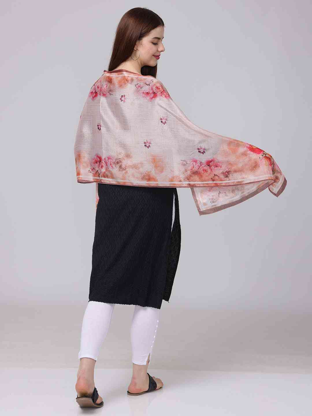 Blush Pink Watercolor Floral Scarf by My Store