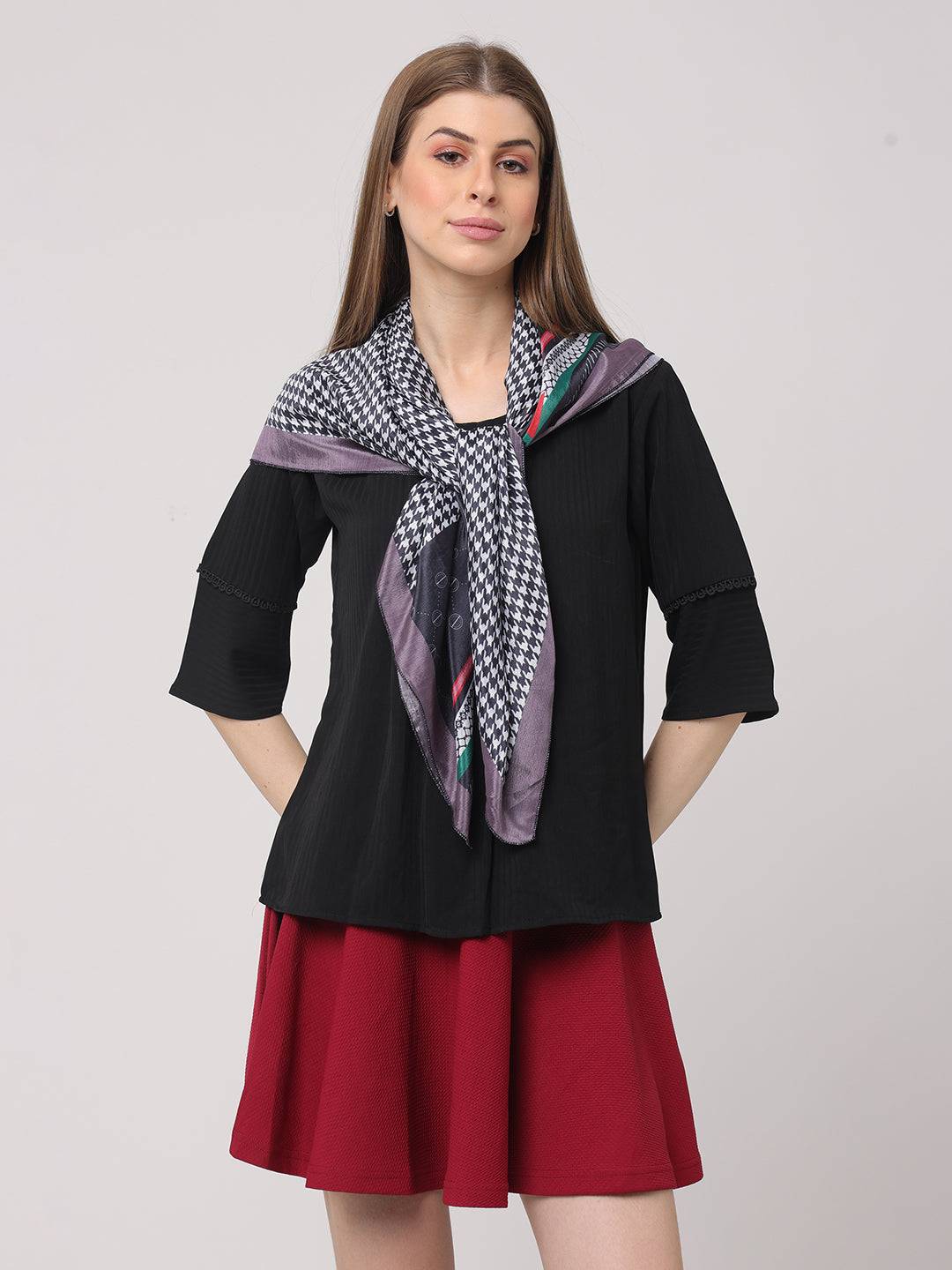 Houndstooth Harmony Scarf by My Store
