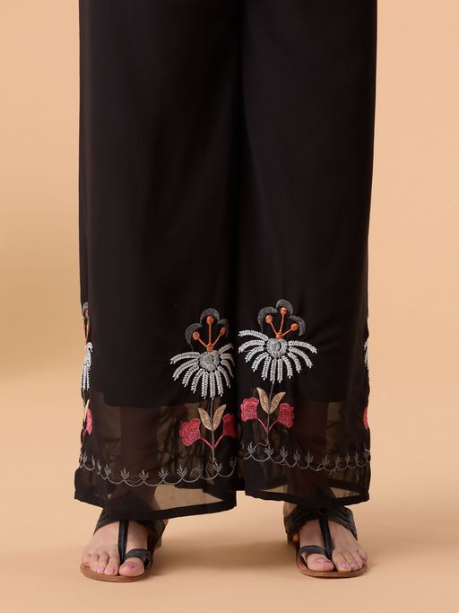 Ready To Wear Georgette Black Kurta Set