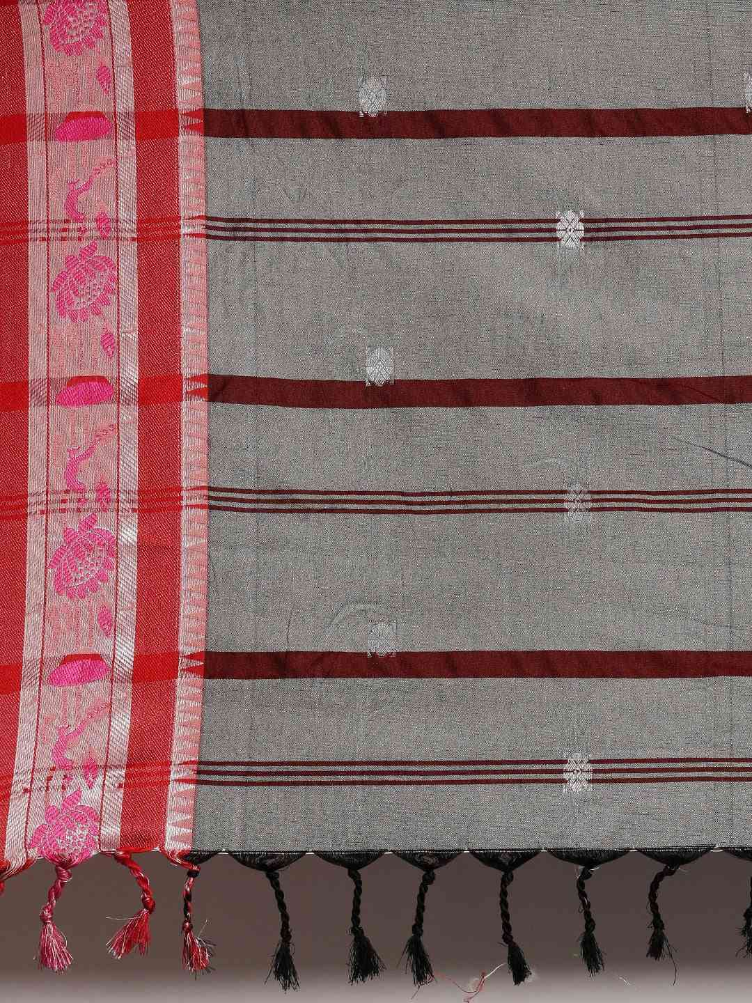 Black Colour Paithani Saree With Zari Work