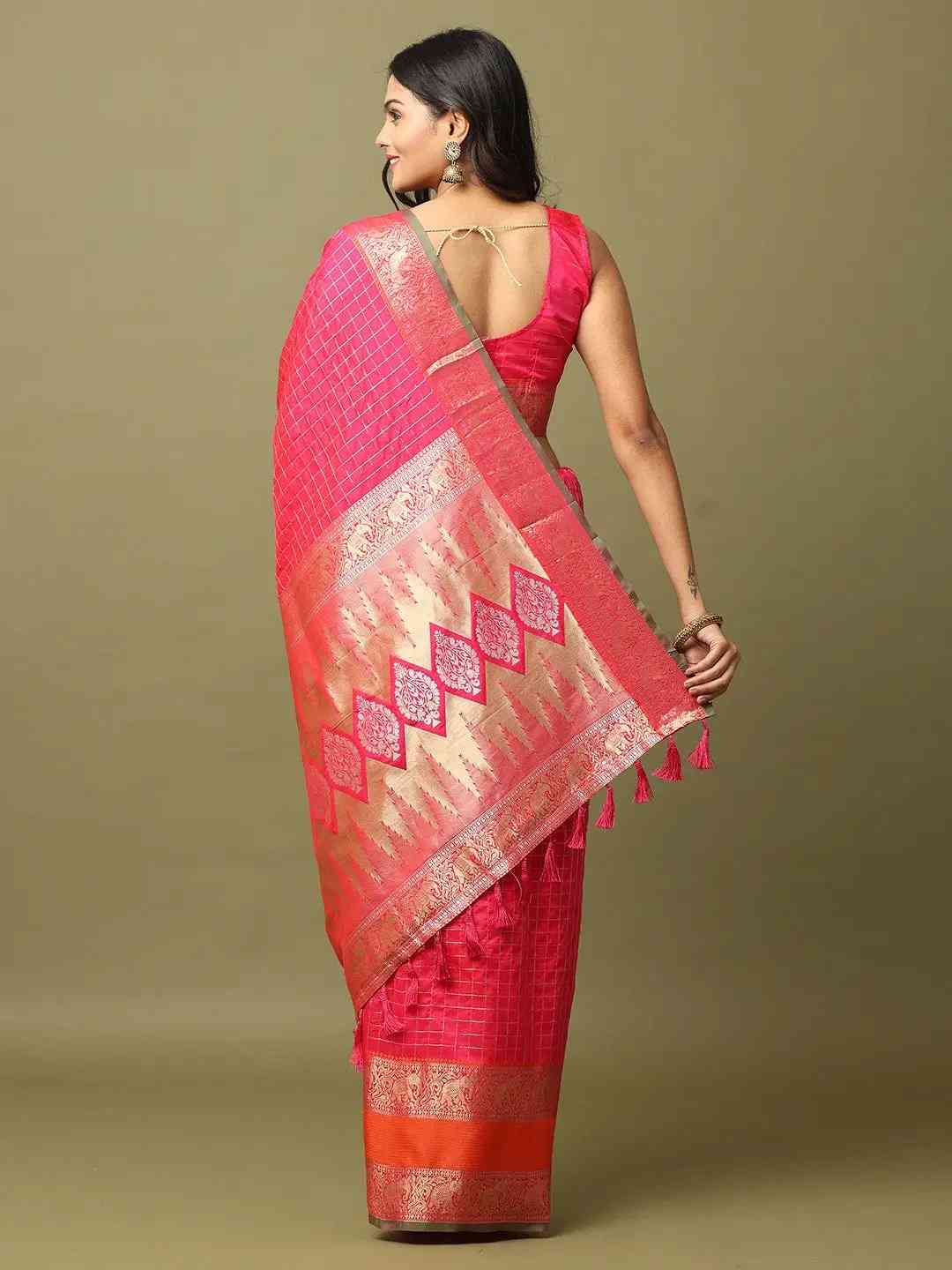 Soft Silk Woven Design Zari Kanchi Blend Banarasi Saree by My Store