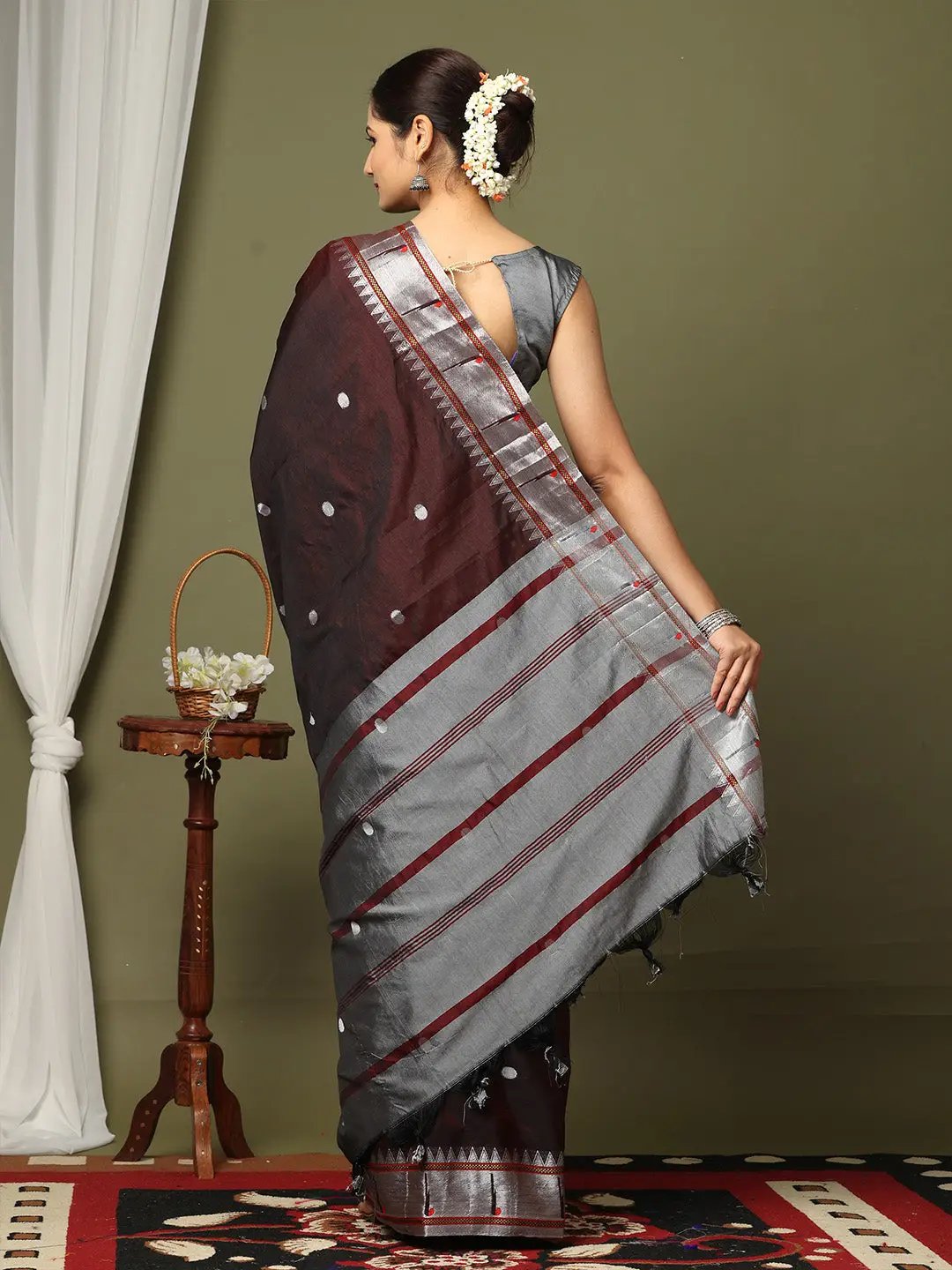 Exquisite Yevla Paithani Minakari Work Silk Saree by My Store