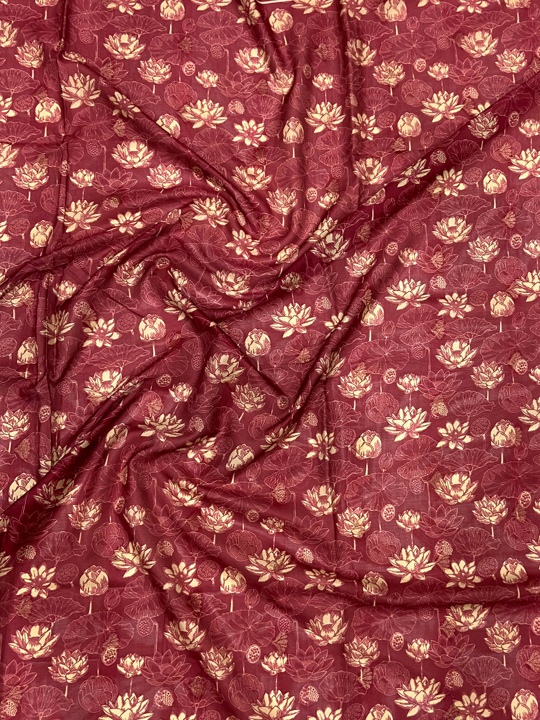 Cream Kalamkari Ombre Crepe Silk Saree by My Store