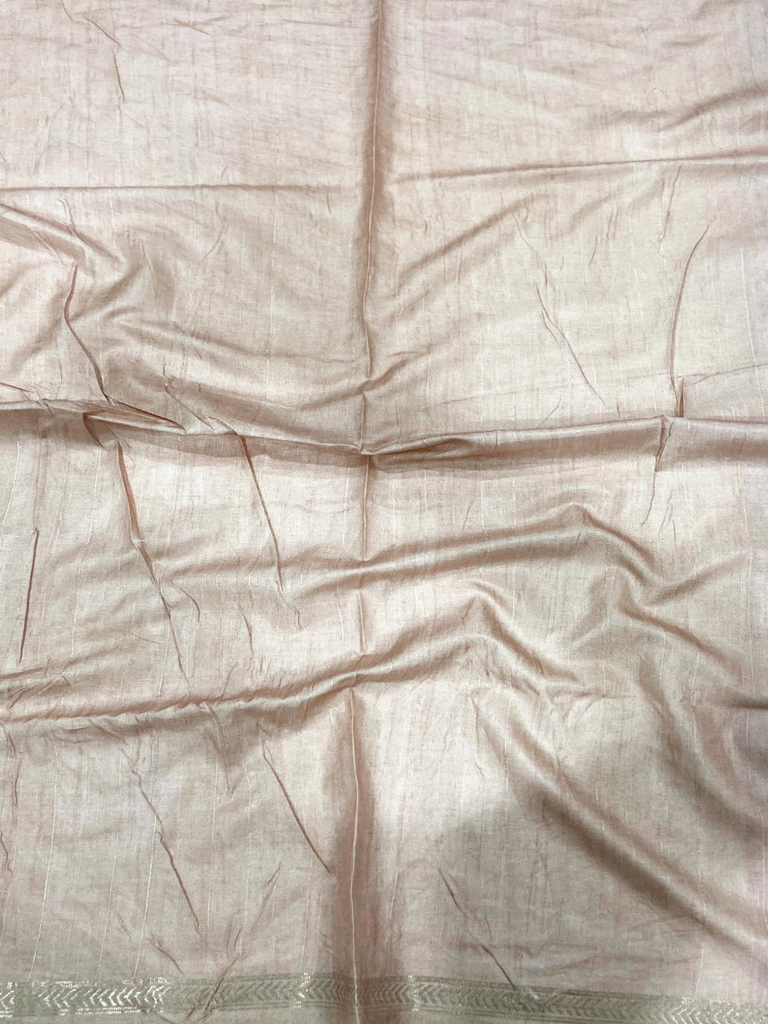 Beige Ghicha Leaf Print Saree
