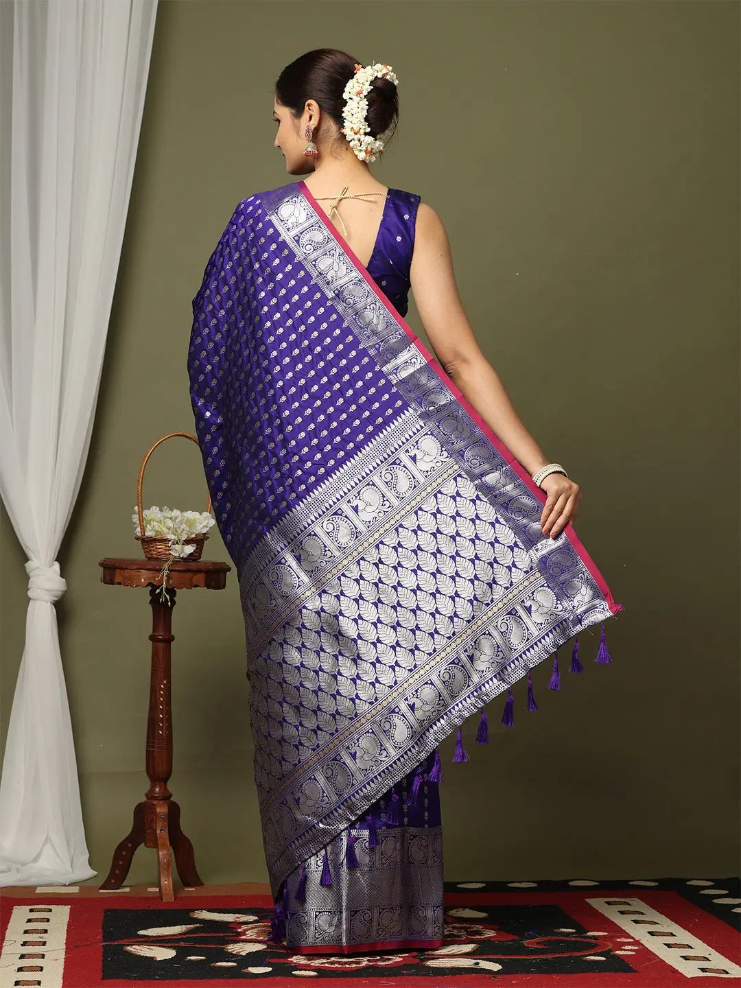 Kanjivaram Soft Silk Design Saree by My Store