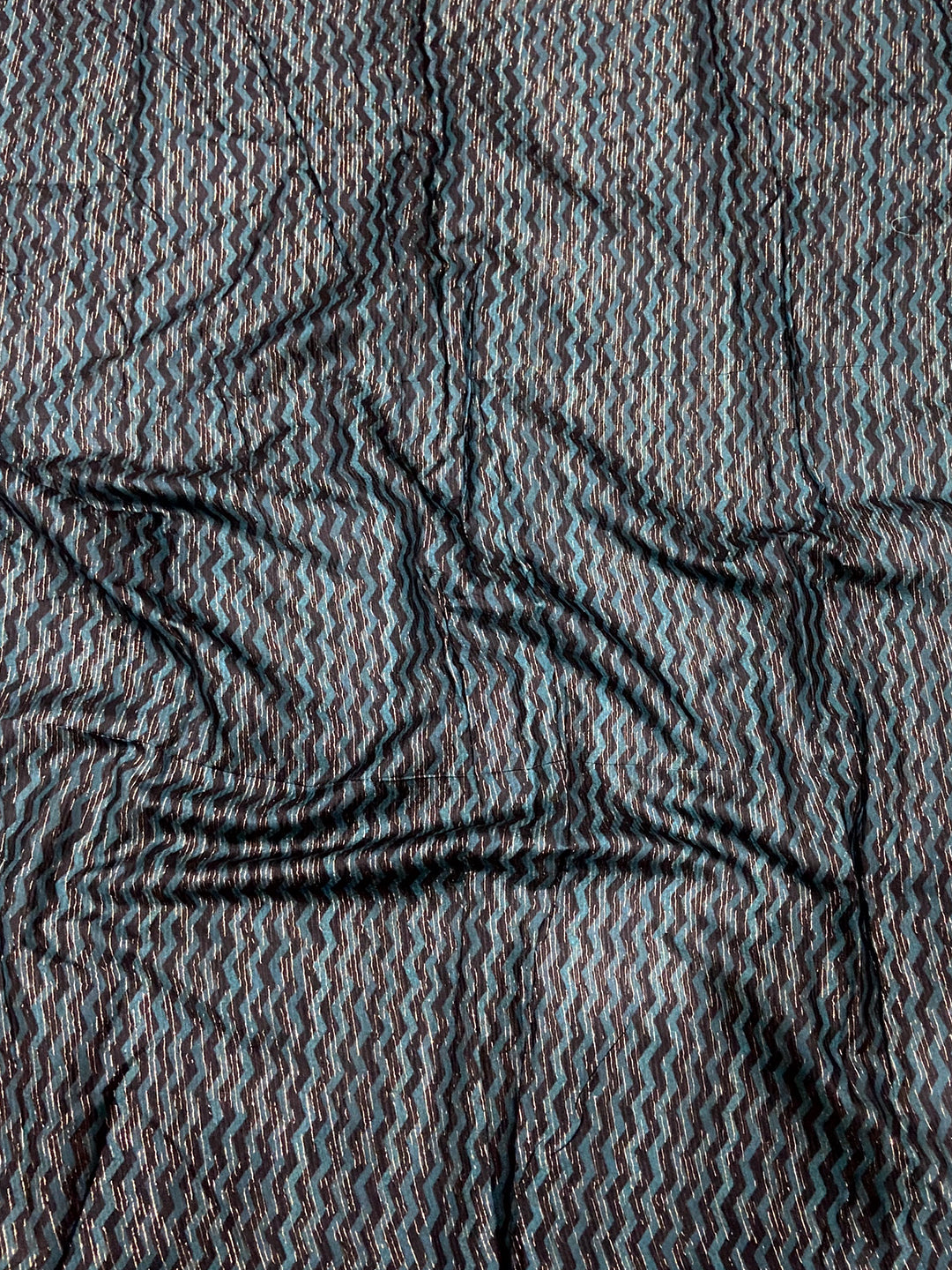 Radiant Geometric Printed Linen Saree by My Store