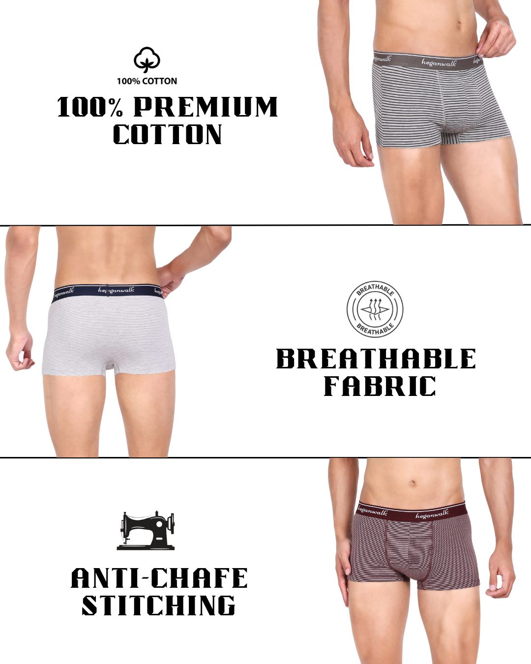 Heganwalk Pack of 2 Men's Trunks