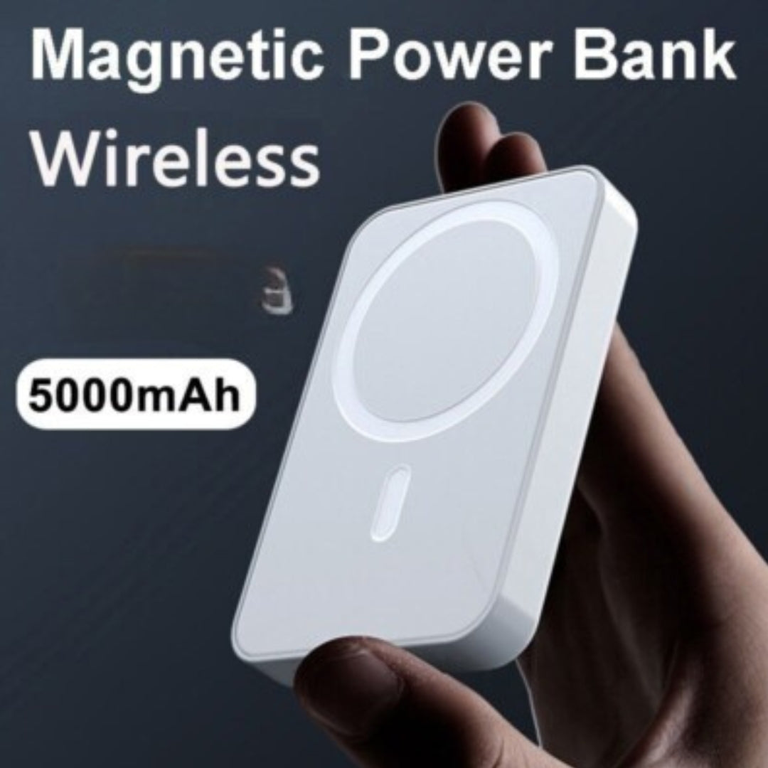 TecSox 5000mAh | Wireless With MagSafe Compact Pocket Size Power Bank | Lithium Polymer