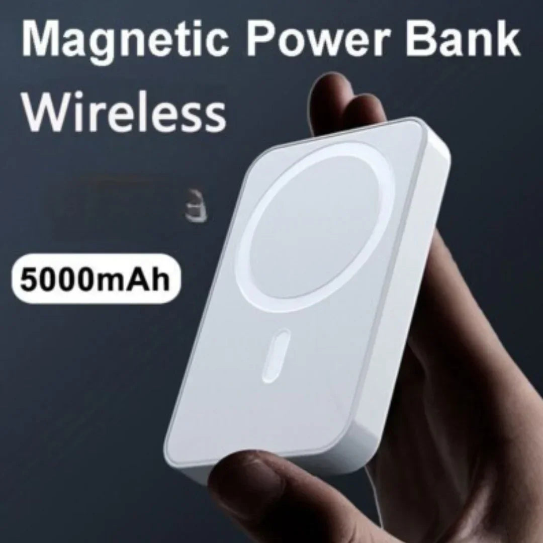 TecSox 10 000 mAh Wireless MagSafe Power Bank – Compact, Dual USB‑C & MagSafe Wireless Charging