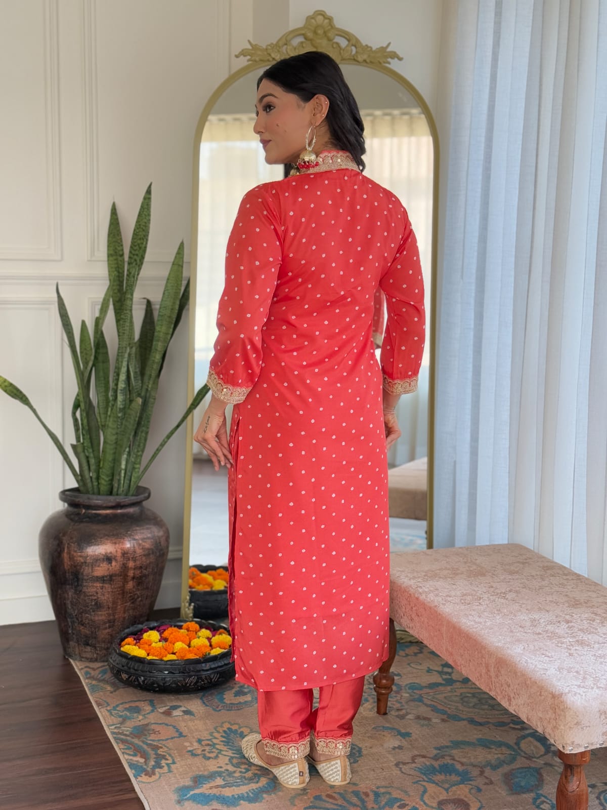 Bold & Beautiful Red Kurta with Dupatta