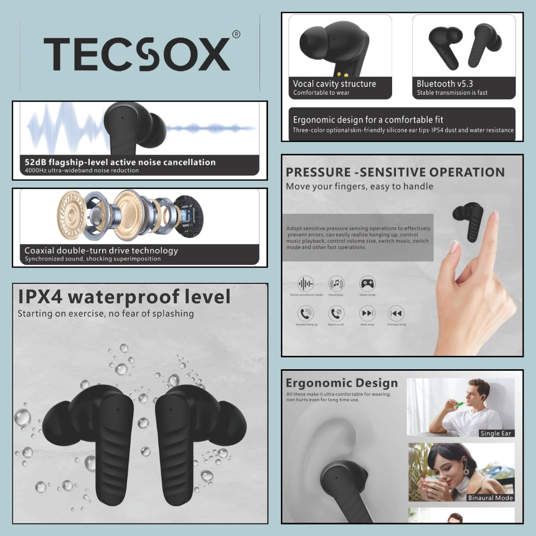 Buy TecSox Pro 7 Wireless Earbud With Comfortable Fit