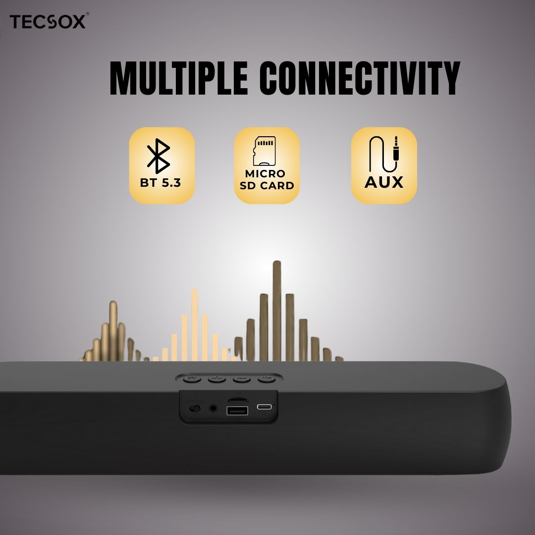 TecSox Soniq Series M1 | Speaker with 12watt & Powerful Bass