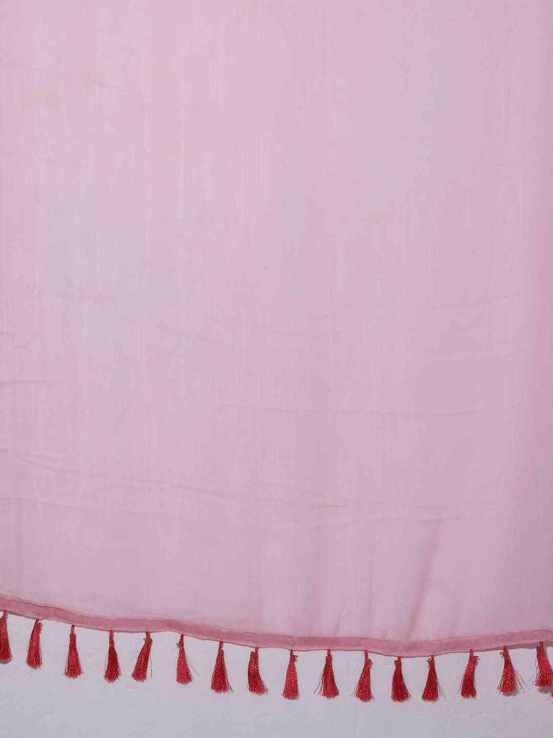 Chiffon Dual Tone Party Wear Design Saree by My Store