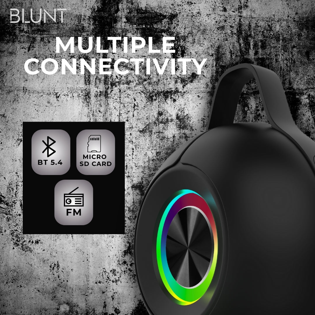 BLUNT SOUNDWAVE B5 – 15W RGB Bluetooth Speaker with 12H Playtime, TWS, FM & More