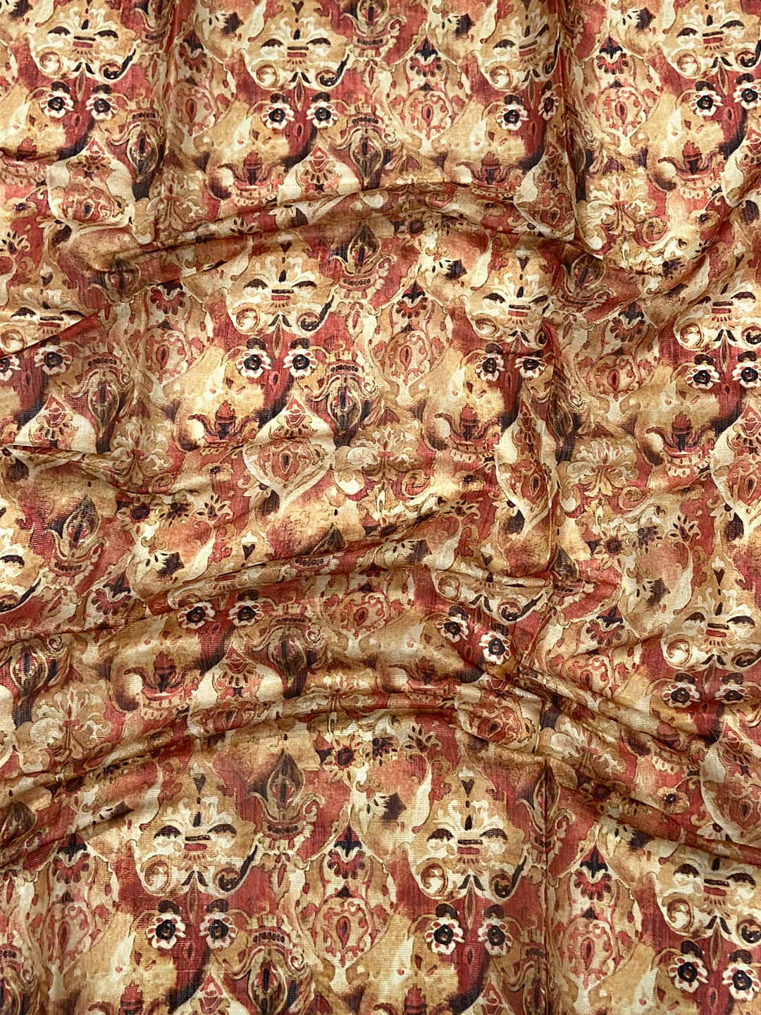 Red Tussar Blossom Saree by My Store