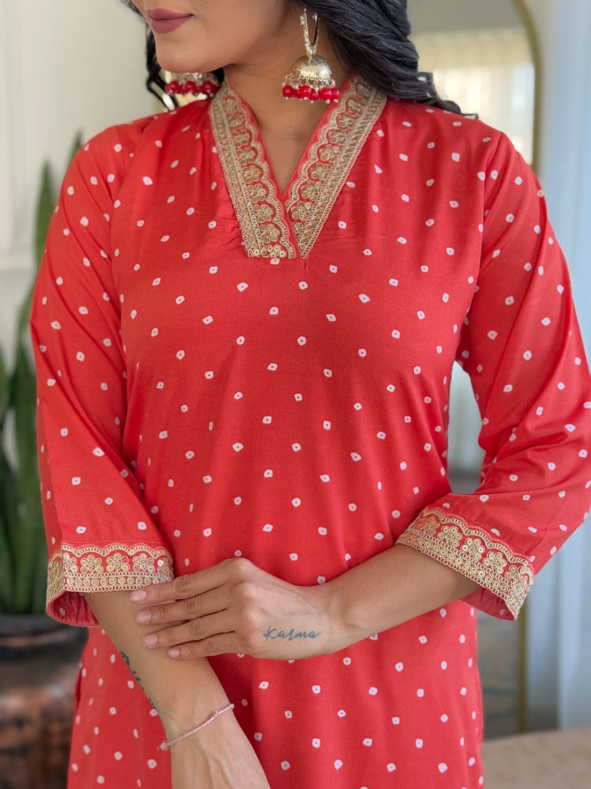 Bold & Beautiful Red Kurta with Dupatta