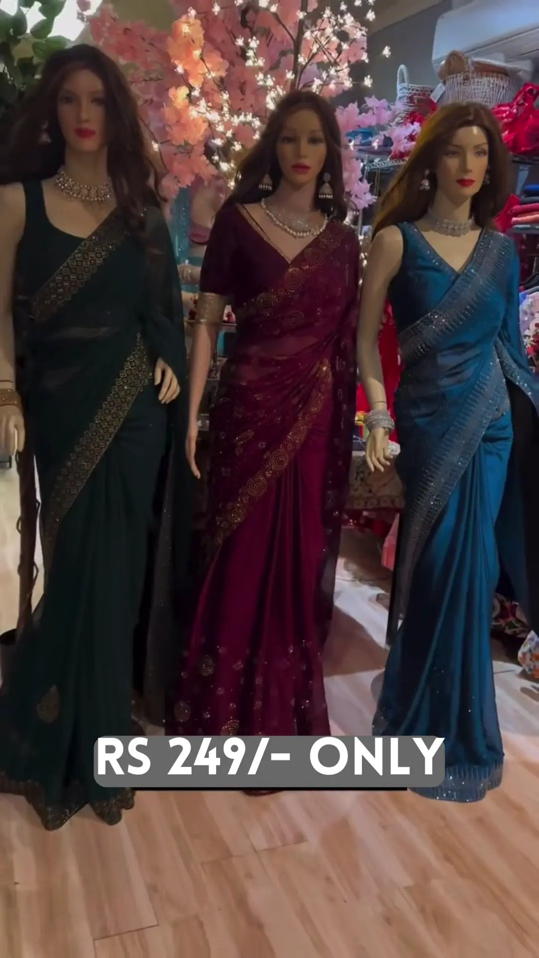 Elegant Saree Embroidered Collection – Jewel-Toned Glamour - My Store