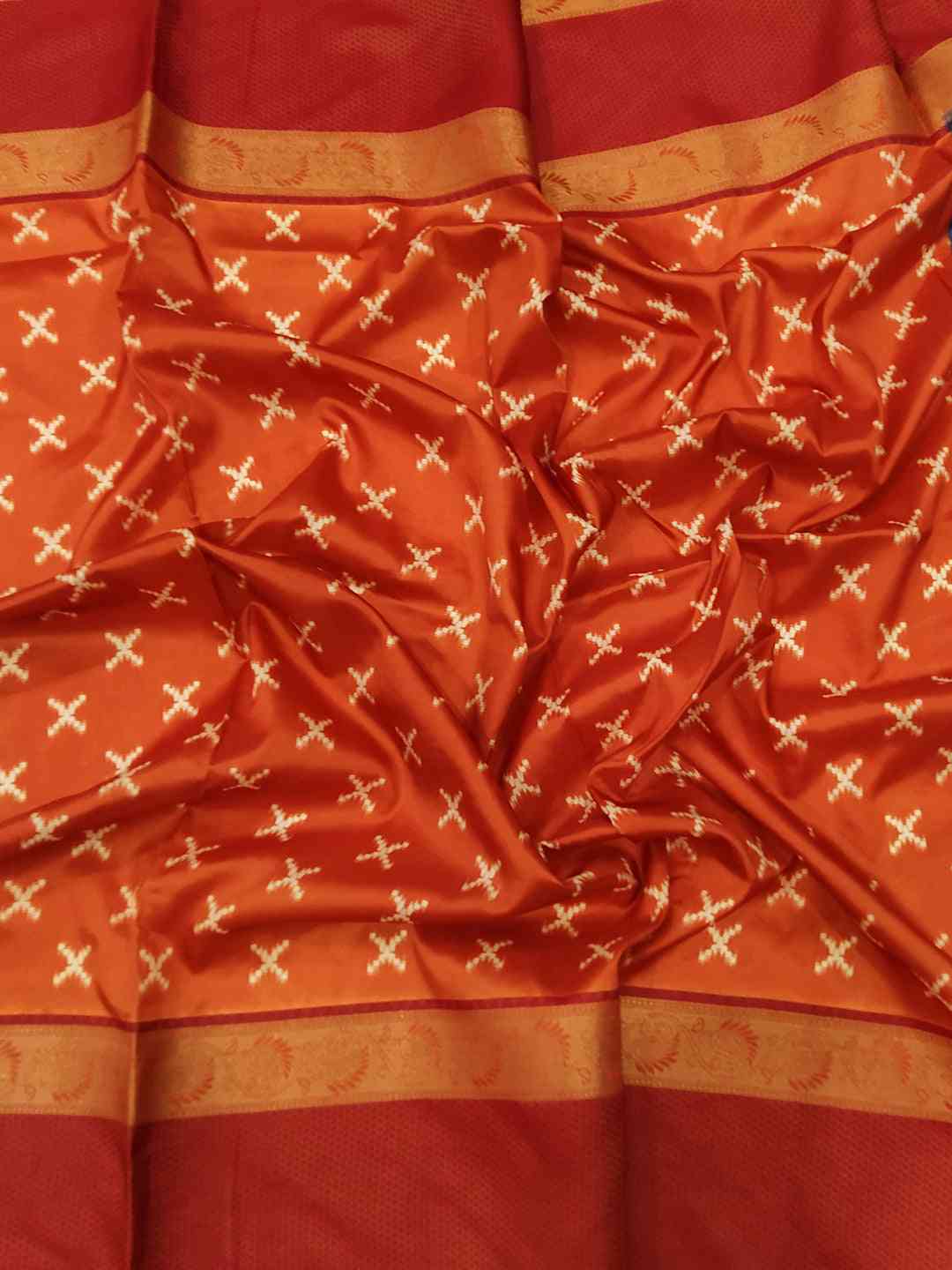 Exclusive Gadwal Border Ikkat Print Saree by My Store