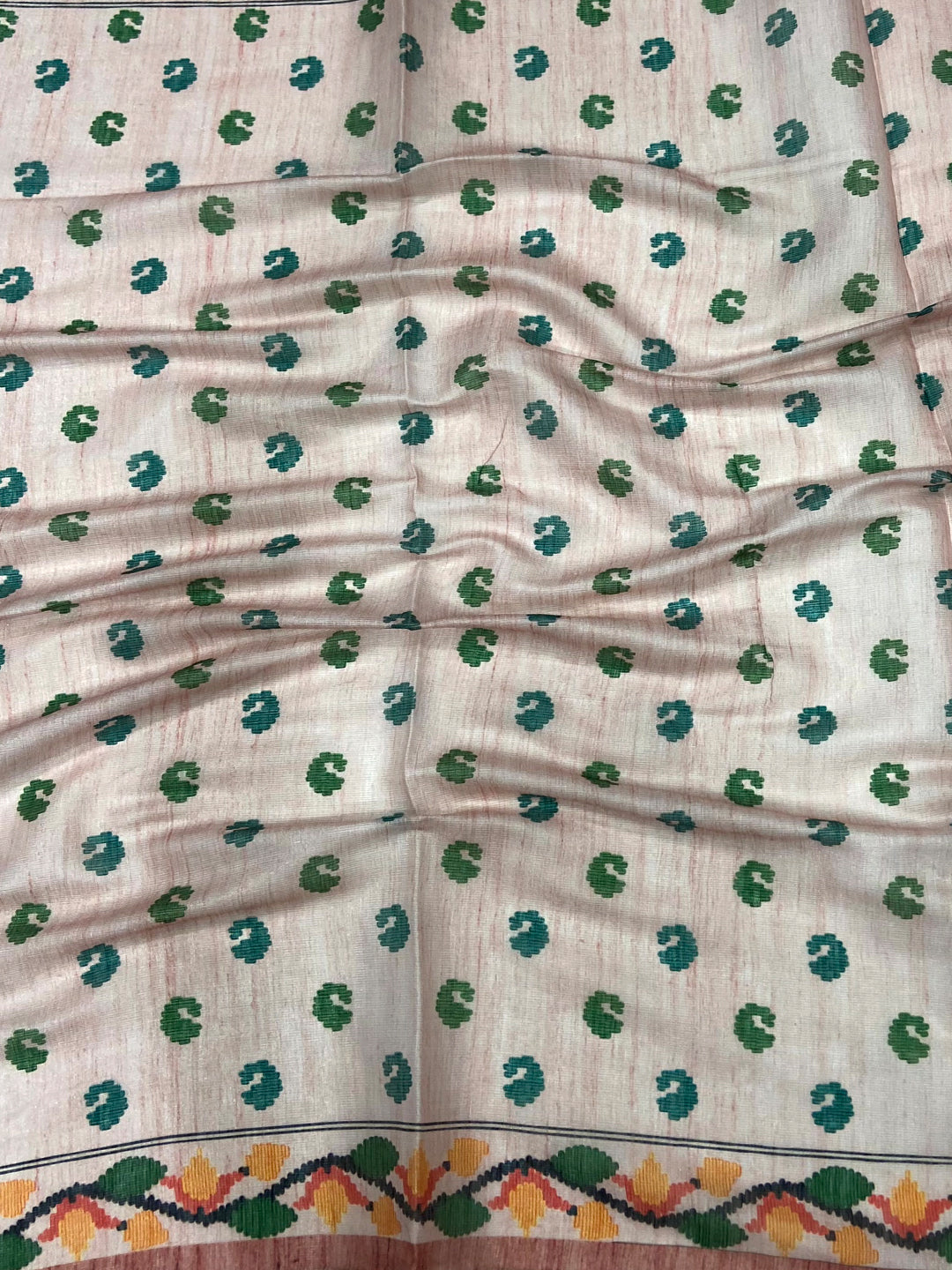 Crepe Pink Jungle Floral Zari Tissue Saree by My Store