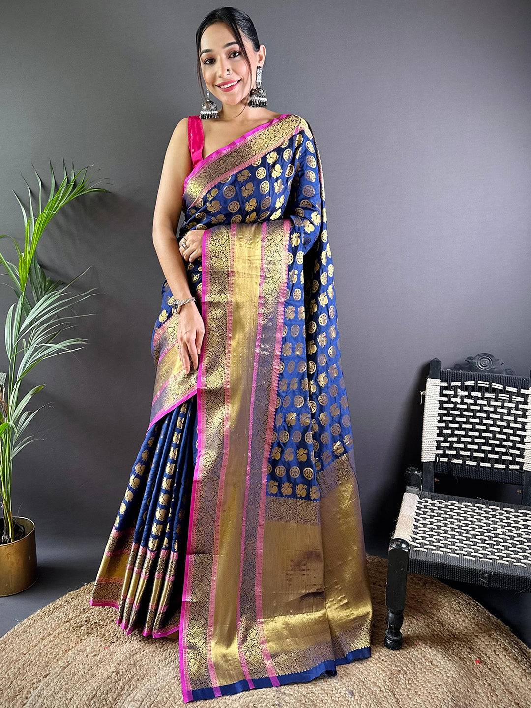 Heritage Gold Zari Kanjeevaram Silk Saree by My Store