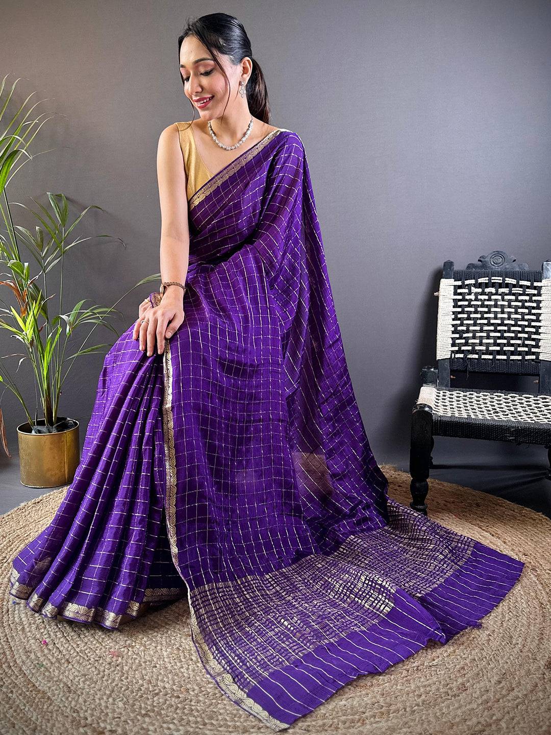 Heritage Viscose Zari Weaving Saree by My Store