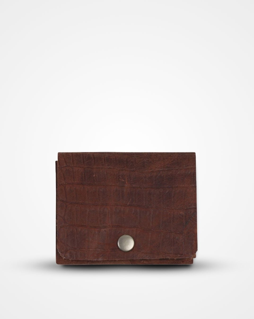 Tan croc print native batua