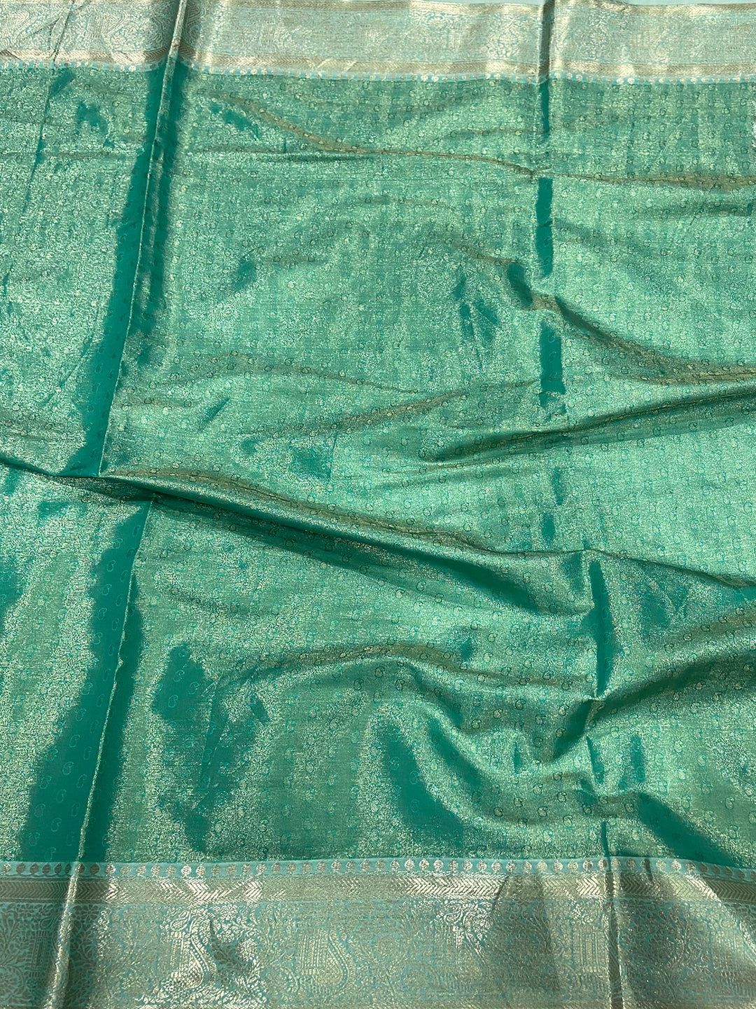 Light Pista Soft Kanjivaram Silk Saree by My Store