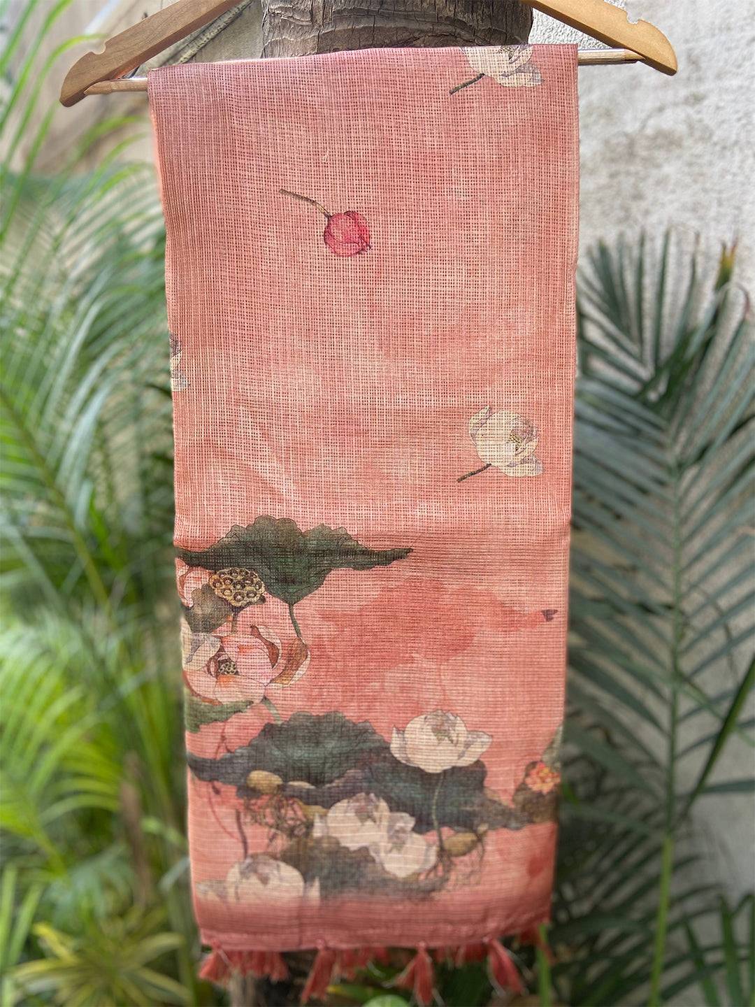 Bollywood Muvel Soft Kota Doriya Silk Saree With Flower Print by My Store