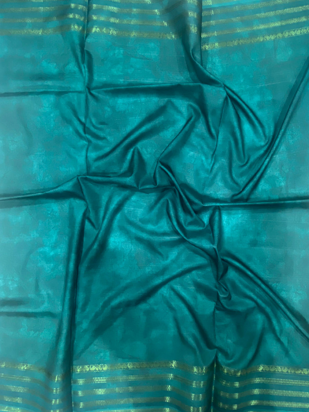 Sky Blue Japanese Freehand Digital Print Saree by My Store