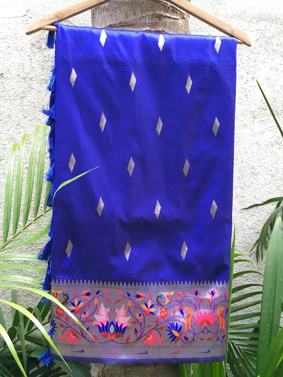 Blue Yevla Paithani Meenakari Saree by My Store