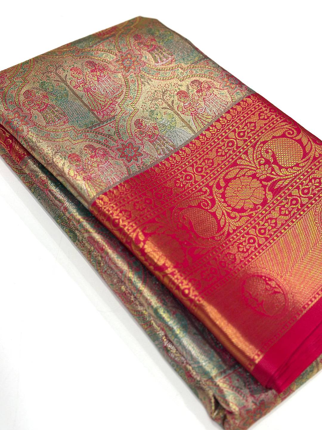 Royal Heritage Dharmavaram Silk Saree by My Store