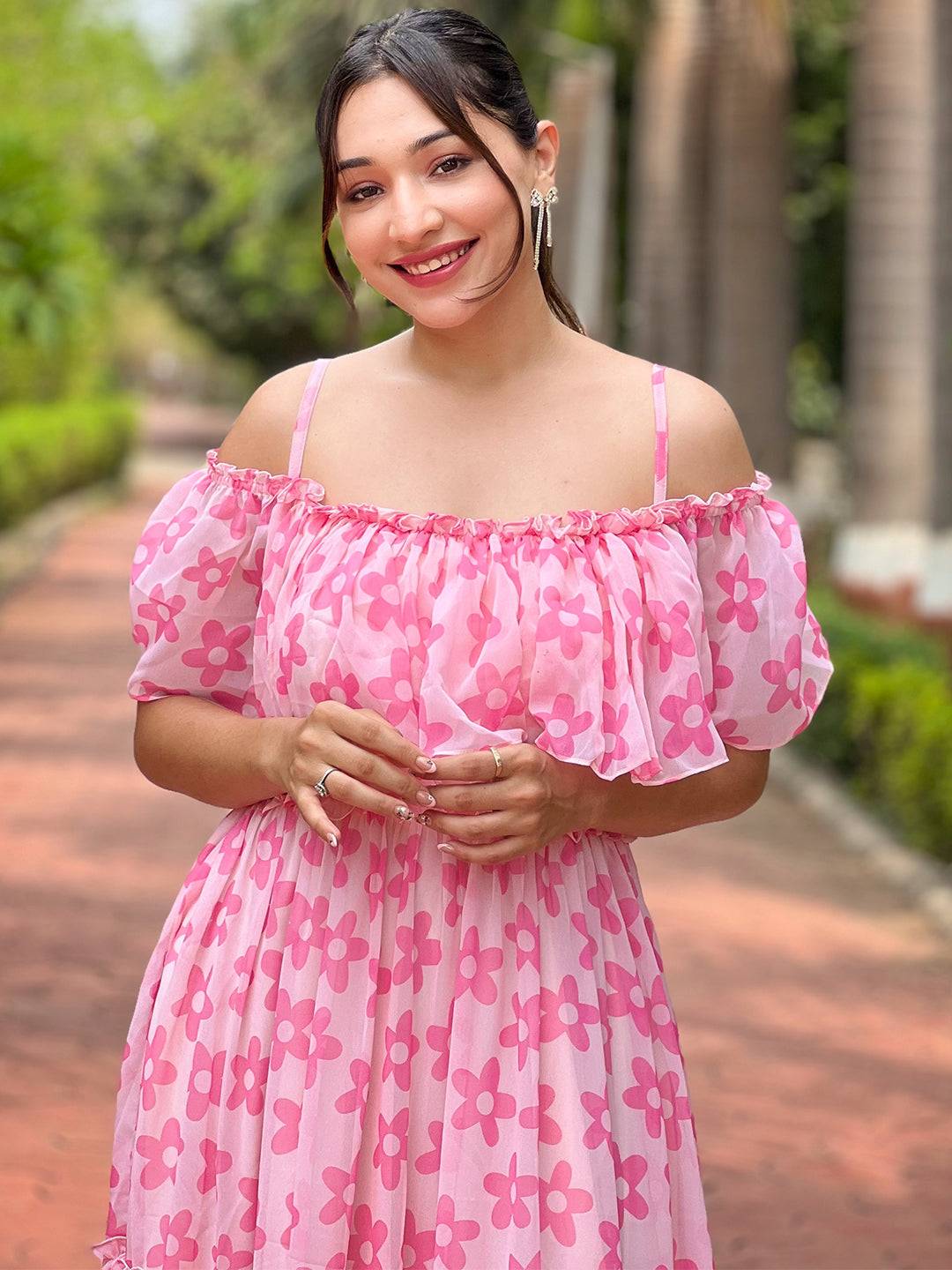 Serene Rosette Flower Dress by My Store