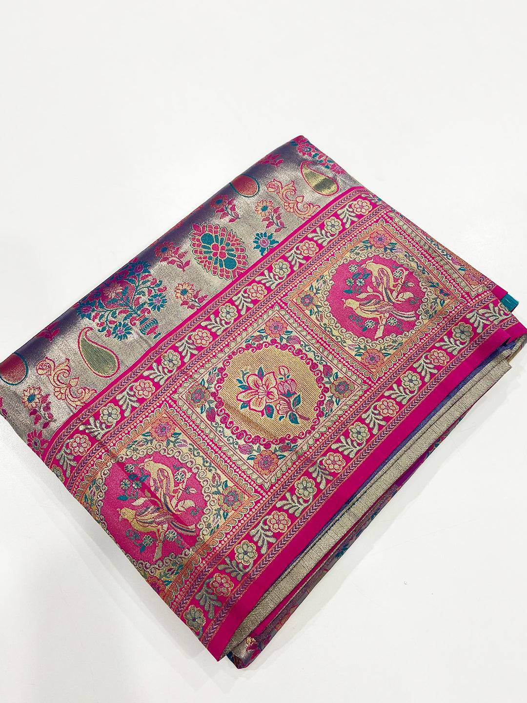 Olive Heritage Dharmavaram Silk Saree by My Store