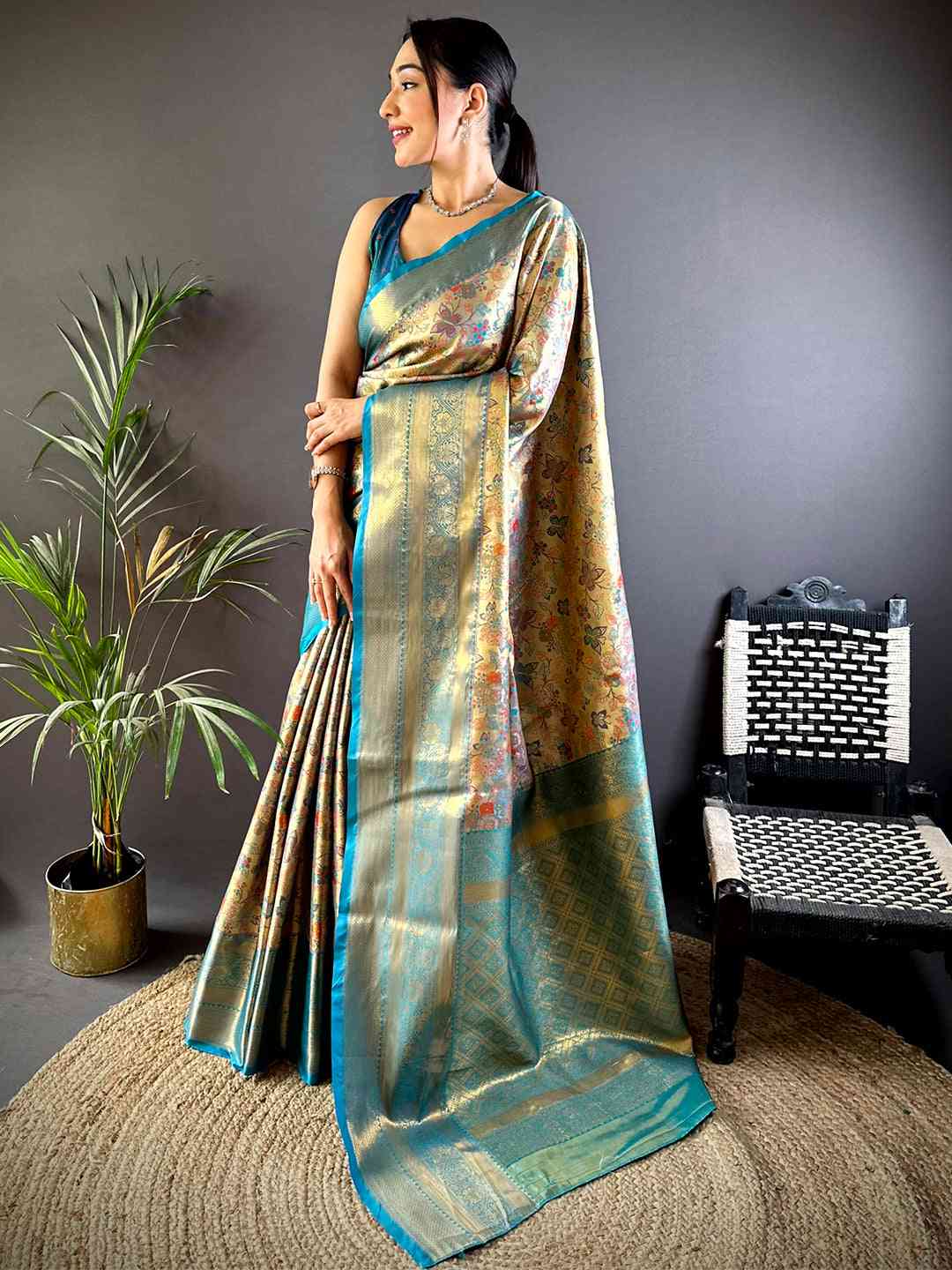 Rama Dharmavaram Butterfly Silk Saree by My Store