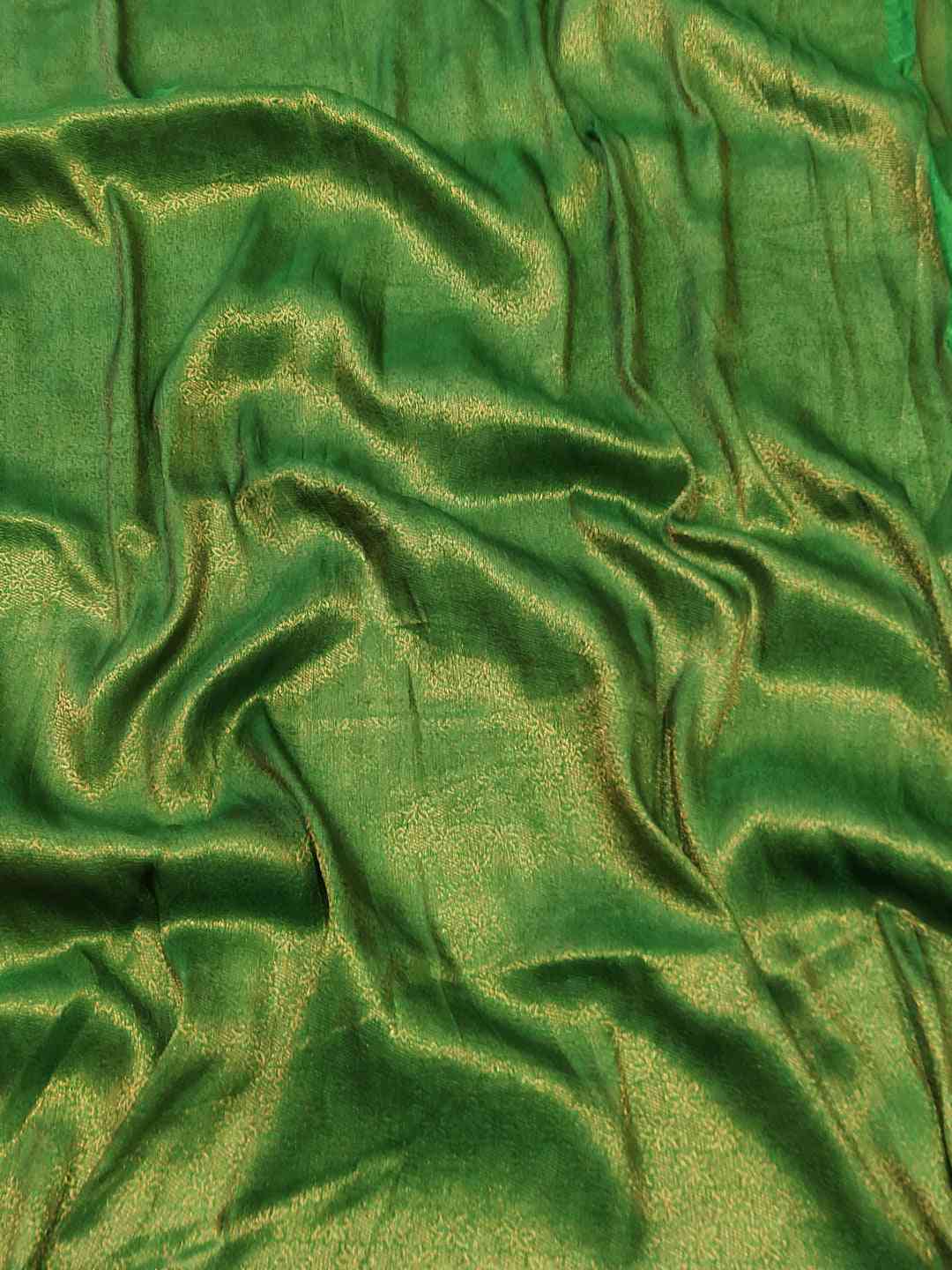 Teal Colour Dola Silk Saree With Gold And Silver Zari Work by My Store