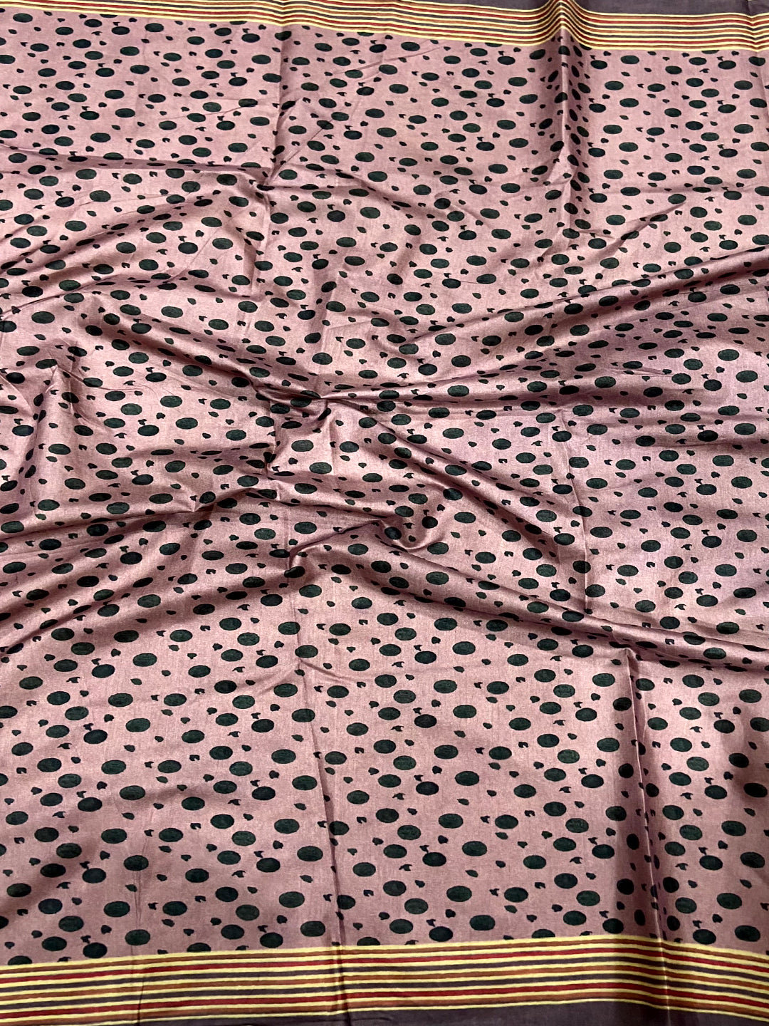 Mauve Soft Dola Silk Printed Saree by My Store