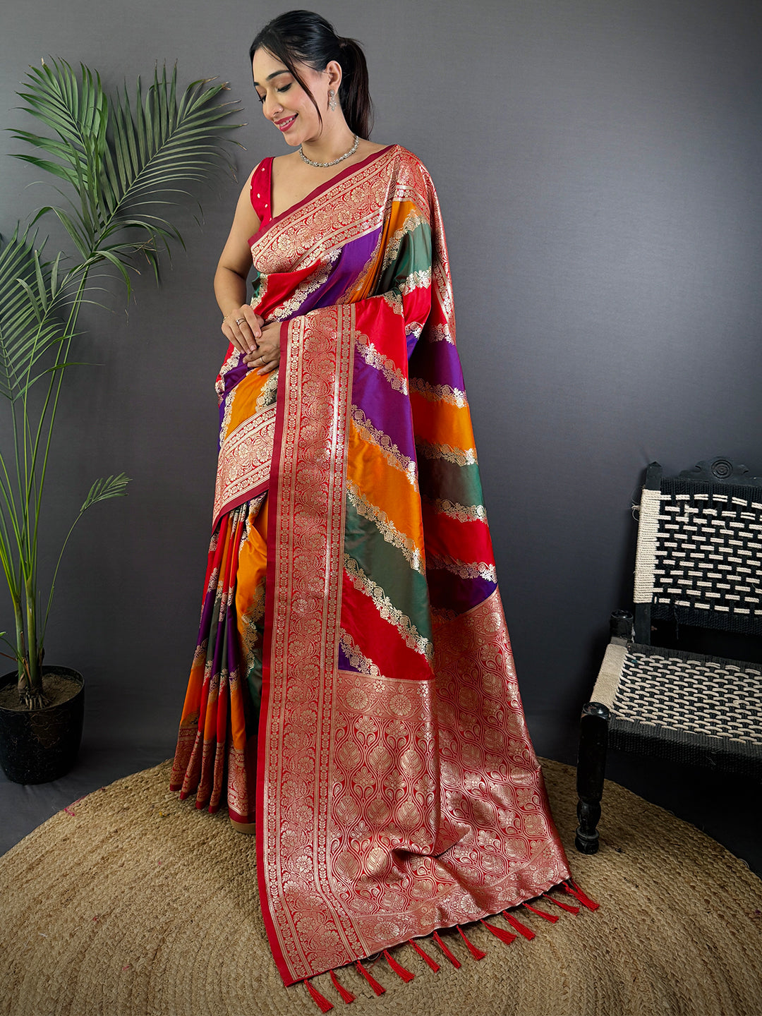 Heritage Banarasi Katan Silk Zari Weaving Saree