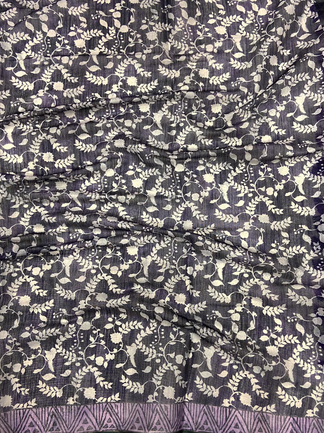 Purple Soft Silk Animal Bandhej Saree by My Store