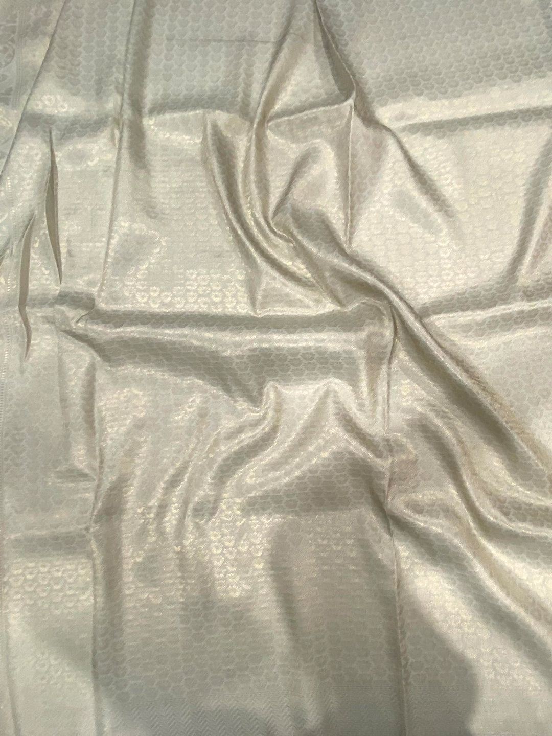 Off White Kanjivaram Digital Silk Saree by My Store