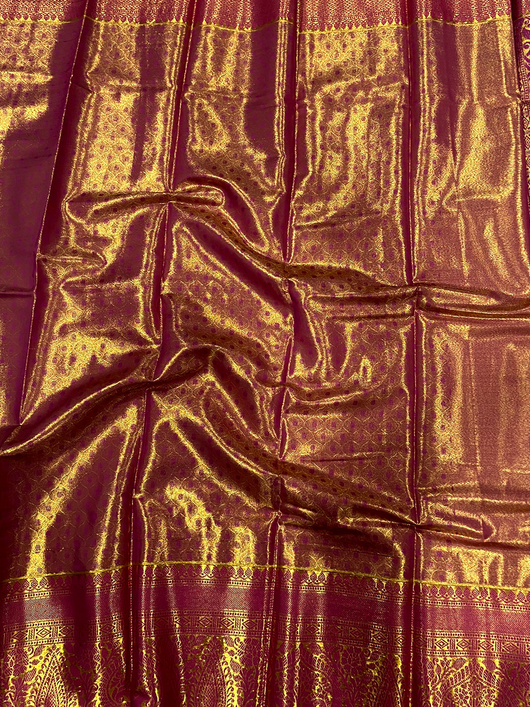 Dharmavaram Feather Zari Woven Saree by My Store