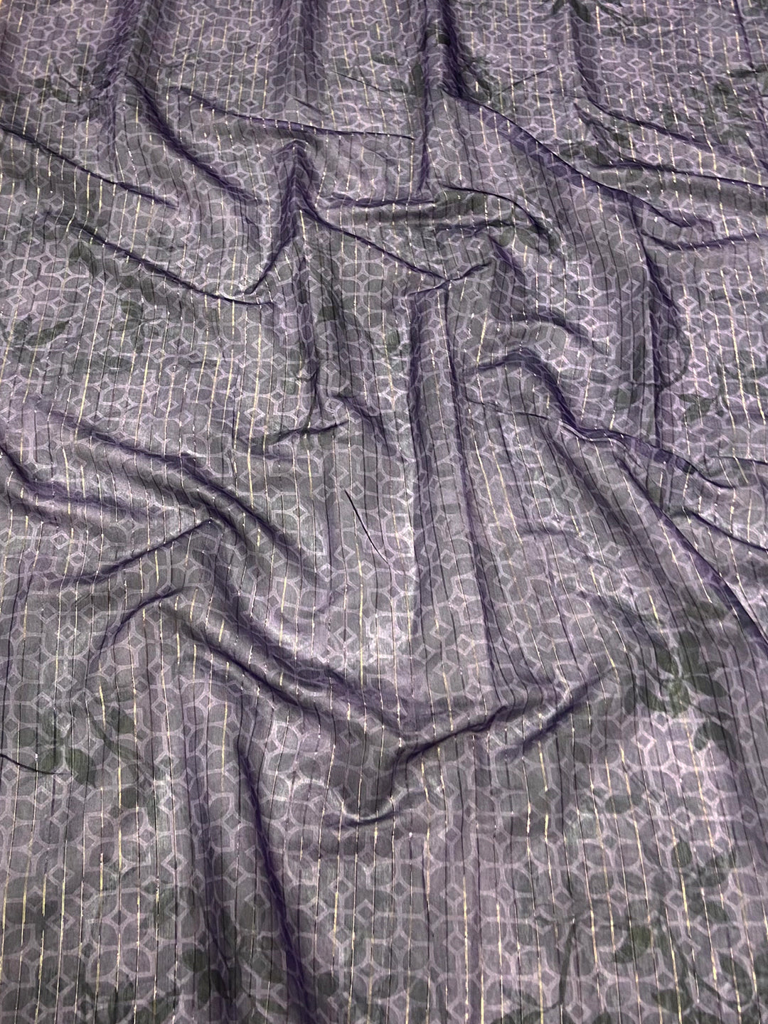 Light Purple Soft Organza Digital Floral Saree by My Store