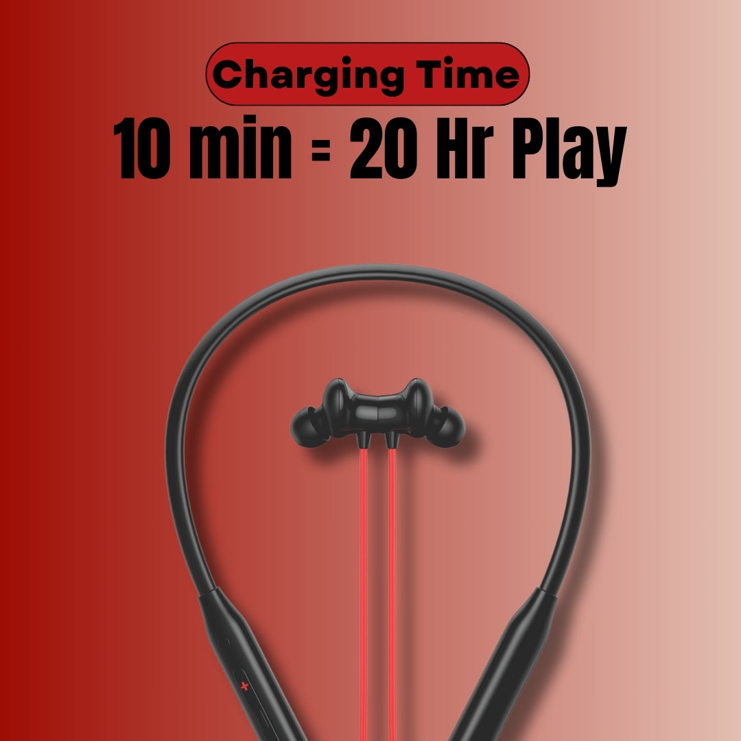 Zap200 Bluetooth Neckband | 40 Hr | High Bass | IPX Water Resistant